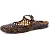image:imageCUSHIONAIRE Java Casual Womens Jelly Flats with Adjustable Strap Closed Toe Mary Janes Mule Design Waterproof Jelly Sandals for WomenTortoise