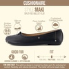 image:imageCUSHIONAIRE Maki Tabi Flats for Women Split Toe Ballet Flats with Flexible Sole and Cushioned FootbedBlack