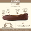 image:imageCUSHIONAIRE Maki Tabi Flats for Women Split Toe Ballet Flats with Flexible Sole and Cushioned FootbedBrown