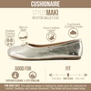 image:imageCUSHIONAIRE Maki Tabi Flats for Women Split Toe Ballet Flats with Flexible Sole and Cushioned FootbedGold