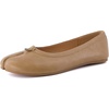 image:imageCUSHIONAIRE Maki Tabi Flats for Women Split Toe Ballet Flats with Flexible Sole and Cushioned FootbedTan