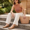 image:imageCUSHIONAIRE Maki Tabi Flats for Women Split Toe Ballet Flats with Flexible Sole and Cushioned FootbedTan