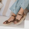image:imageCUSHIONAIRE Melissa Espadrille Platform Sandals For Women with Adjustable Ankle Strap and Memory Foam InsoleComfortable Womens Sandals for SummerLeopard