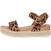 image:imageCUSHIONAIRE Melissa Espadrille Platform Sandals For Women with Adjustable Ankle Strap and Memory Foam InsoleComfortable Womens Sandals for SummerLeopard