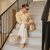 image:imageCUSHIONAIRE Monet Woven Mary Jane Flats for Women Comfortable Ballet Flats with Adjustable GoldTone Buckle Strap and Memory Foam CushioningNatural