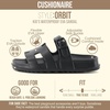 image:imageCUSHIONAIRE Orbit Kids Sandals Lightweight Waterproof EVA Slides with Adjustable Buckle Everyday Casual Comfort Girls SandalsBlack