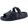 image:imageCUSHIONAIRE Orbit Kids Sandals Lightweight Waterproof EVA Slides with Adjustable Buckle Everyday Casual Comfort Girls SandalsBlack