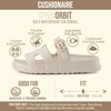 image:imageCUSHIONAIRE Orbit Kids Sandals Lightweight Waterproof EVA Slides with Adjustable Buckle Everyday Casual Comfort Girls SandalsKhaki