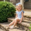 image:imageCUSHIONAIRE Orbit Kids Sandals Lightweight Waterproof EVA Slides with Adjustable Buckle Everyday Casual Comfort Girls SandalsKhaki
