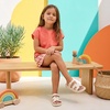 image:imageCUSHIONAIRE Orbit Kids Sandals Lightweight Waterproof EVA Slides with Adjustable Buckle Everyday Casual Comfort Girls SandalsKhaki