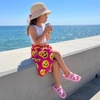 image:imageCUSHIONAIRE Orbit Kids Sandals Lightweight Waterproof EVA Slides with Adjustable Buckle Everyday Casual Comfort Girls SandalsPink
