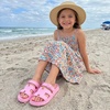 image:imageCUSHIONAIRE Orbit Kids Sandals Lightweight Waterproof EVA Slides with Adjustable Buckle Everyday Casual Comfort Girls SandalsPink