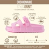 image:imageCUSHIONAIRE Orbit Kids Sandals Lightweight Waterproof EVA Slides with Adjustable Buckle Everyday Casual Comfort Girls SandalsPink