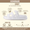 image:imageCUSHIONAIRE Orbit Kids Sandals Lightweight Waterproof EVA Slides with Adjustable Buckle Everyday Casual Comfort Girls SandalsVanilla