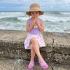 image:imageCUSHIONAIRE PoolK Jelly Sandals for Girls Waterproof SlipOn Slides with Double Adjustable Buckles Comfortable Everyday Wear Kids SandalsLavender
