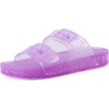 image:imageCUSHIONAIRE PoolK Jelly Sandals for Girls Waterproof SlipOn Slides with Double Adjustable Buckles Comfortable Everyday Wear Kids SandalsLavender