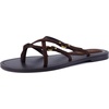 image:imageCUSHIONAIRE Raz Thong Strappy Sandals for Women Minimalist Flat Sandals with Decorative Ring AccentsChocolate
