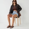 image:imageCUSHIONAIRE Raz Thong Strappy Sandals for Women Minimalist Flat Sandals with Decorative Ring AccentsChocolate