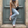 image:imageCUSHIONAIRE Raz Thong Strappy Sandals for Women Minimalist Flat Sandals with Decorative Ring AccentsWhite