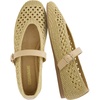 image:imageCUSHIONAIRE Graff Mary Jane Shoes for Women Woven Ballet Flats with Adjustable Buckle Strap Lightweight Slip On ShoesNatural