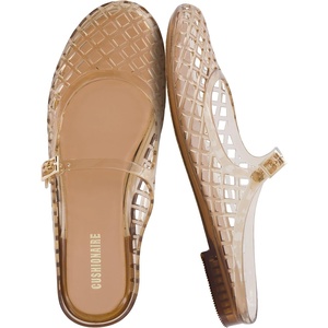 image:imageCUSHIONAIRE Java Casual Womens Jelly Flats with Adjustable Strap Closed Toe Mary Janes Mule Design Waterproof Jelly Sandals for WomenMocha