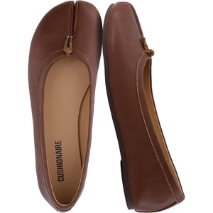 image:imageCUSHIONAIRE Maki Tabi Flats for Women Split Toe Ballet Flats with Flexible Sole and Cushioned FootbedBrown