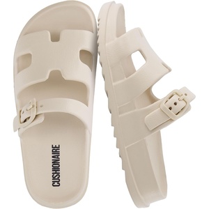 image:imageCUSHIONAIRE Orbit Kids Sandals Lightweight Waterproof EVA Slides with Adjustable Buckle Everyday Casual Comfort Girls SandalsKhaki