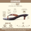 image:imageCUSHIONAIRE Riot Jelly Thong Kitten Heels for WomenChocolate