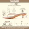 image:imageCUSHIONAIRE Riot Jelly Thong Kitten Heels for WomenMocha
