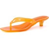 image:imageCUSHIONAIRE Riot Jelly Thong Kitten Heels for WomenOrange