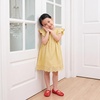 image:imageCUSHIONAIRE Siesta Girls Jelly Sandals Lattice CutOut Ballet Flats for Girls Flexible Slip On Beach ShoesRed