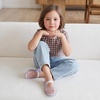 image:imageCUSHIONAIRE Siesta Girls Jelly Sandals Lattice CutOut Ballet Flats for Girls Flexible Slip On Beach ShoesSparkle