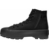 image:imageCUSHIONAIRE Vespa Platform Sneakers for Women Lace Up Canvas High Top Shoes with Side Zipper Chunky Sole and Memory FoamBlackBlack Zip
