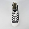 image:imageCUSHIONAIRE Vespa Platform Sneakers for Women Lace Up Canvas High Top Shoes with Side Zipper Chunky Sole and Memory FoamBlackWhite Zip
