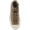 image:imageCUSHIONAIRE Vespa Platform Sneakers for Women Lace Up Canvas High Top Shoes with Side Zipper Chunky Sole and Memory FoamOlive Zip