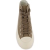 image:imageCUSHIONAIRE Vespa Platform Sneakers for Women Lace Up Canvas High Top Shoes with Side Zipper Chunky Sole and Memory FoamOlive Zip