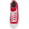 image:imageCUSHIONAIRE Vespa Platform Sneakers for Women Lace Up Canvas High Top Shoes with Side Zipper Chunky Sole and Memory FoamRed Zip