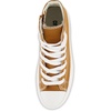 image:imageCUSHIONAIRE Vespa Platform Sneakers for Women Lace Up Canvas High Top Shoes with Side Zipper Chunky Sole and Memory FoamTan Zip