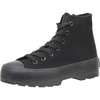 image:imageCUSHIONAIRE Vespa Platform Sneakers for Women Lace Up Canvas High Top Shoes with Side Zipper Chunky Sole and Memory FoamBlackBlack Zip