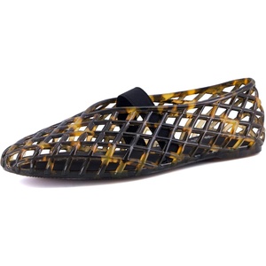 image:imageCUSHIONAIRE Siesta Girls Jelly Sandals Lattice CutOut Ballet Flats for Girls Flexible Slip On Beach ShoesTortoise