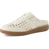 image:imageCUSHIONAIRE Buffy Woven Slip On Backless Sneaker Mules for WomenIvory