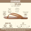 image:imageCUSHIONAIRE Splash Jelly Flip Flops for Women With Flexible Sole Glossy Jelly Finish Summer Sandals for WomenWhiskey