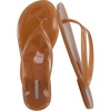 image:imageCUSHIONAIRE Splash Jelly Flip Flops for Women With Flexible Sole Glossy Jelly Finish Summer Sandals for WomenWhiskey