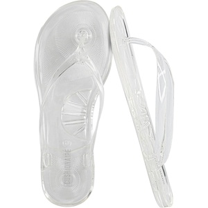 image:imageCUSHIONAIRE Splash Jelly Flip Flops for Women With Flexible Sole Glossy Jelly Finish Summer Sandals for WomenClear