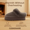 image:imageCUSHIONAIRE Husky 100 Genuine Suede Platform Slippers for Women with Fuzzy Faux Fur Lining Comfortable Memory Foam Platform Clog Slippers Wide Widths AvailableTaupe Suede