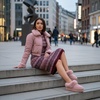 image:imageCUSHIONAIRE Husky 100 Genuine Suede Platform Slippers for Women with Fuzzy Faux Fur Lining Comfortable Memory Foam Platform Clog Slippers Wide Widths AvailablePink Suede