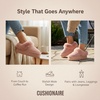 image:imageCUSHIONAIRE Husky 100 Genuine Suede Platform Slippers for Women with Fuzzy Faux Fur Lining Comfortable Memory Foam Platform Clog Slippers Wide Widths AvailablePink Suede