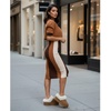 image:imageCUSHIONAIRE Husky 100 Genuine Suede Platform Slippers for Women with Fuzzy Faux Fur Lining Comfortable Memory Foam Platform Clog Slippers Wide Widths AvailableChestnut Suede