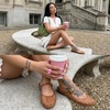 image:imageCUSHIONAIRE Java Casual Womens Jelly Flats with Adjustable Strap Closed Toe Mary Janes Mule Design Waterproof Jelly Sandals for WomenWhiskey