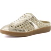 image:imageCUSHIONAIRE Buffy Woven Slip On Backless Sneaker Mules for WomenGold